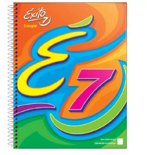 Cuaderno Éxito Nº7 21x27 C/Espiral T/Dura x60 hjs