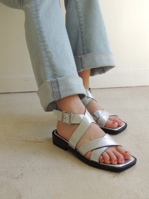 Sandalias Cretona Plata