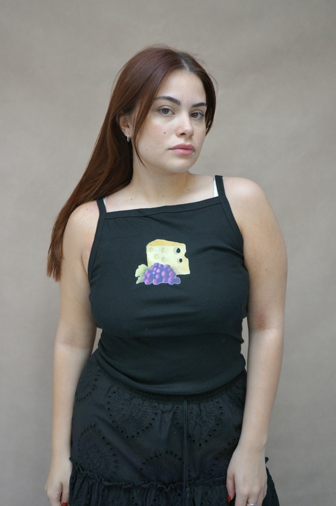 Musculosa Uvas Negro