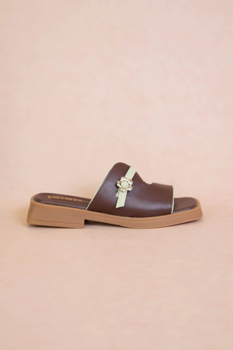 Sandalia Murasaki Chocolate y Pistacho - comprar online