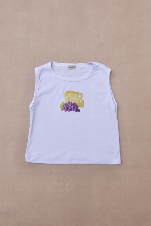Remera Uvas Blanco