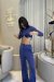 CROPPED IBIZA AZUL LÚREX - comprar online