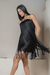 VESTIDO FRANJAS PRETO - comprar online