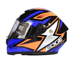 Casco Edge GT500 Shook - Azul / Naranja