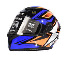 Casco Edge GT500 Shook - Azul / Naranja - comprar en línea