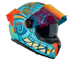 Casco Integral Axxis Hawk Ay Güey Tlaloc Azul Mate en internet