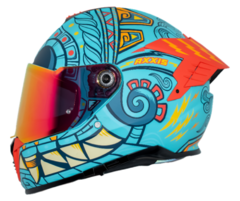 Casco Integral Axxis Hawk Ay Güey Tlaloc Azul Mate