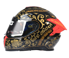 Casco Integral Axxis Hawk Ay Güey Mariachi Negro / Dorado Brillante