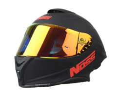 Casco Integral Noss Ns-801 Solid - Negro / Rojo Mate - comprar en línea