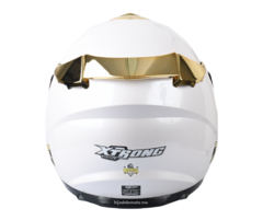 Casco Integral Xtrong Xtr-822 Solid Blanco / Dorado Brillant - HIJO DE LA MOTO