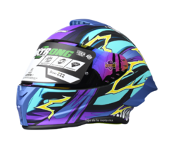 CASCO INTEGRAL XTRONG XTR-820 LLAMAS - TURQUESA MATE - comprar en línea