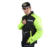 Chamarra de Moto para Hombre Edo Negro / Neón - tienda en línea