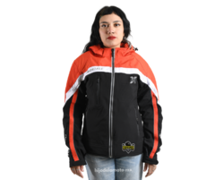 Chamarra de Moto para Mujer Immortale SireliA Negro / Naranja