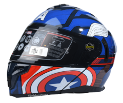 Casco Abatible Edge Marvel Capitan America Brillante en internet