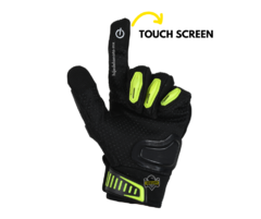Guantes Faseed Air Rider Negro / Neón - HIJO DE LA MOTO