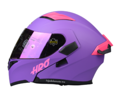 Casco Abatible Hro 3400 Dv Solid Morado / Rosa Mate