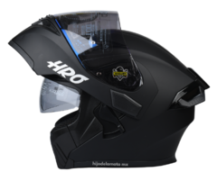 Casco Abatible Hro 3400 Dv Solid Negro Azul Mate - comprar en línea