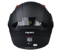 Casco Abatible Hro 3400 Dv Solid Negro / Rojo Mate - tienda en línea