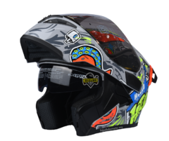 Casco Abatible Hro 3400 Dv Evo Vandal Gris Brillante - HIJO DE LA MOTO