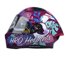 CASCO INTEGRAL HRO 523DV FLOWERIST MORADO / ROSA