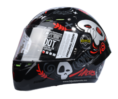 CASCO INTEGRAL ICH 501 VIVA MEXICO NEGRO ROJO BRILLANTE - comprar en línea