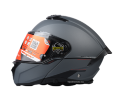 Casco Abatible Mt Fu404sv Atom 2 Sv Solid A2 Titanium Mate