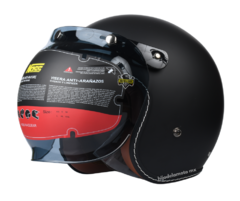 Casco Abierto 3/4 Noss Ns-639 Solid Negro Mate en internet