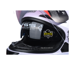 CASCO INTEGRAL NOSS NS-803 BLANCO BRILLANTE - HIJO DE LA MOTO