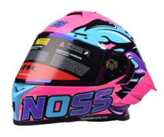 Casco Abatible Noss Ns-x90 Wasp Rosa / Azul Brillante en internet