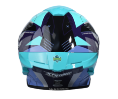 CASCO INTEGRAL XTRONG XTR-820 RHYTHM - TURQUESA BRILLANTE en internet