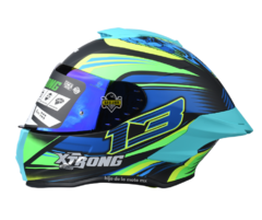 CASCO INTEGRAL XTRONG XTR-820 FIREWOLF - VERDE