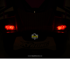 Imagen de CASCO ABATIBLE XTRONG XTR-901 COQUER CON LUZ - NARANJA BRILLANTE