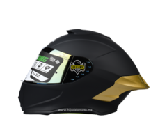 Casco Integral Xtrong Xtr-820 Negro / Dorado Mate