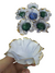 40 Forminhas Para Doces Finos Flor Branca Com borda Dourada Metalizada - comprar online