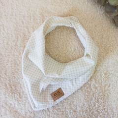 Babero bandana cuadrille natural