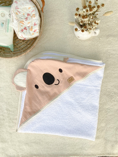 Toallon koala rosa