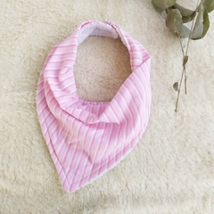 Babero bandana rayas rosa