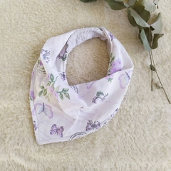 Babero bandana mariposas lilas