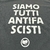 Camisa - SIAMMO TUTTI ANTIFASCISTI - CINZA CHUMBO - GRÁTIS ADESIVO - loja online