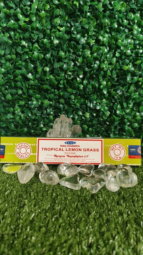 INCENSO NAG CHAMPA TROPICAL LEMON GRASS SATYA - RELAXAMENTO E ALÍVIO DO ESTRESSE