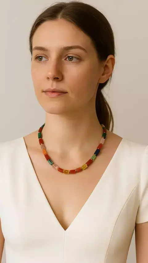 COLAR GARGANTILHA MIX DE CRISTAIS - MIX DE BOAS ENERGIAS