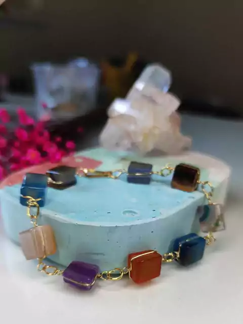 PULSEIRA COLORIDA MINIMALIST BANHO DOURADO - EQUILIBRIO