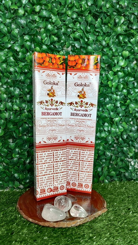 INCENSO GOLOKA AYURVEDIC BERGAMOT - ENERGIA DE SUCESSO E PROTEÇAÕ