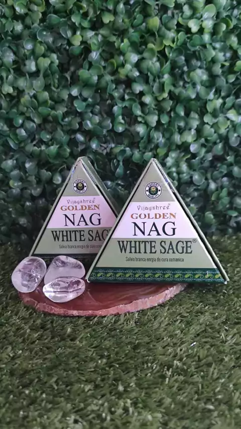 INCENSO GOLDEN NAG WHITE SAGE CONE - CURA XAMÂNICA