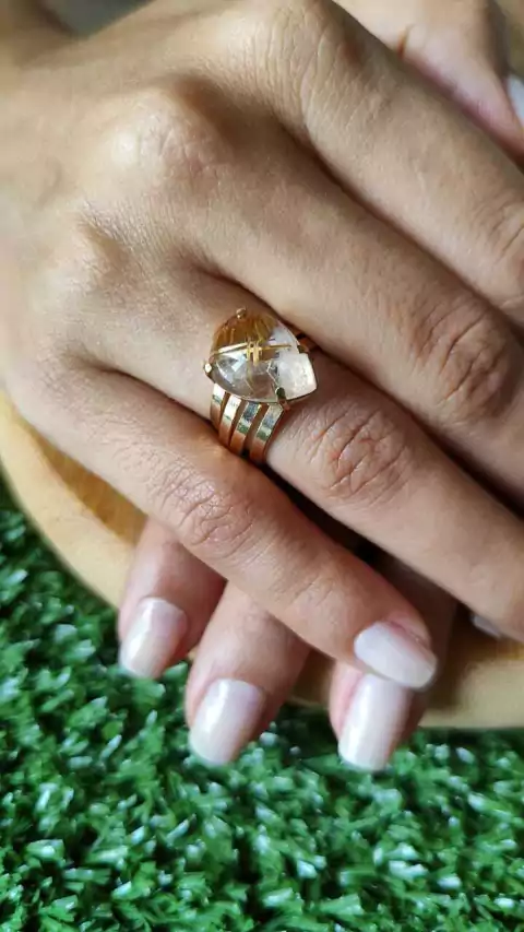 ANEL GOTA QUARTZO RUTILADO P - ABERTURA DE CAMINHOS E PODER DE MANIFESTAÇÃO