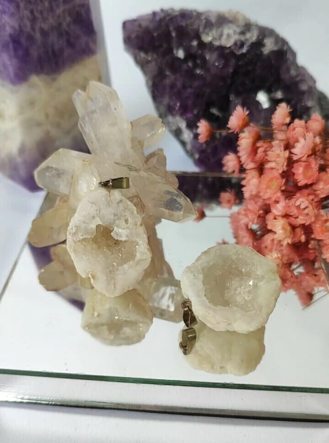 PINGENTE GEODO DE AGATA - SORTE E DO EQUÍIBRIO