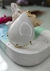 PINGENTE OVAL QUARTZO BRANCO NA GARRA MINIMALIST BANHO DOURADO G - PURIFICAÇÃO E SABEDORIA