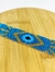 PULSEIRA INDÍGENA OLHO GREGO AZUL CLARO FINA