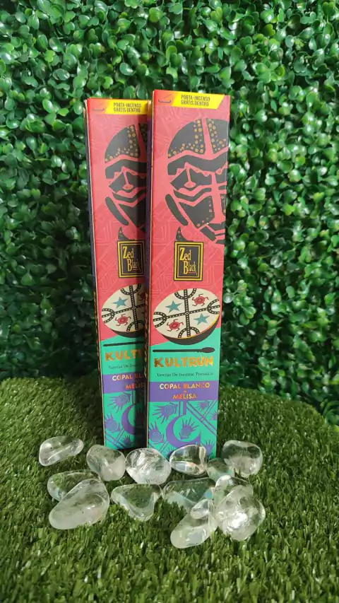 INCENSO KULTRUN COPAL BRANCO + MELISSA - INCENSÁRIO GRÁTIS