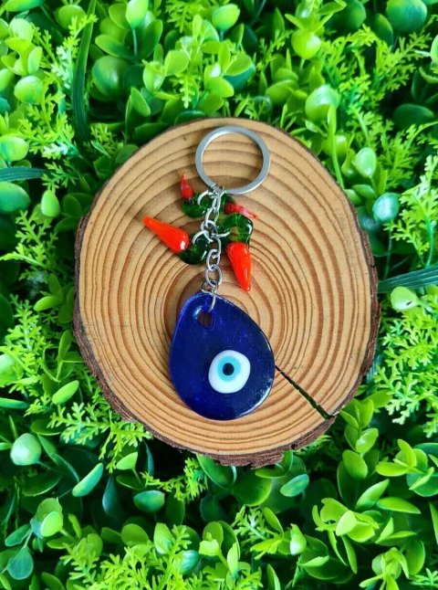 CHAVEIRO OLHO GREGO COM PIMENTAS - comprar online